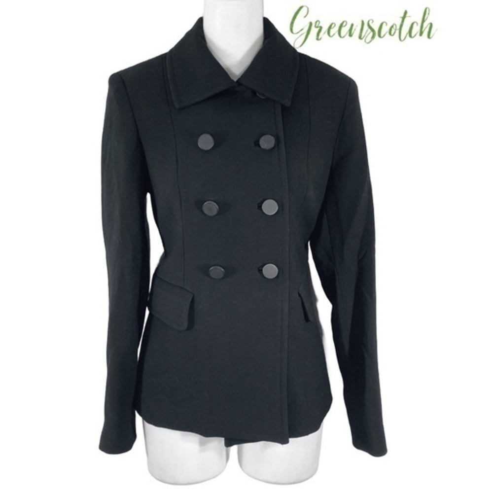 NWT Anne Klein black double breasted coat jacket 2